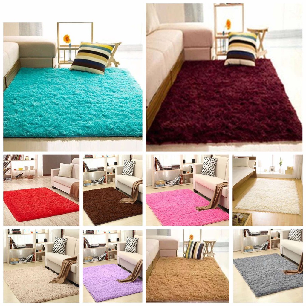 Silk Wool Rectangular Household Room Soft Carpet | Shopee Philippines