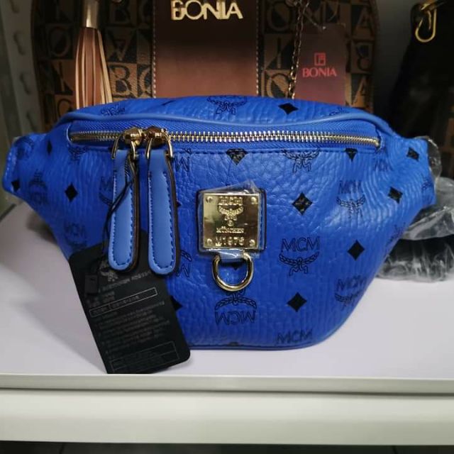 Mcm Belt Bag blue color unisex Shopee Philippines