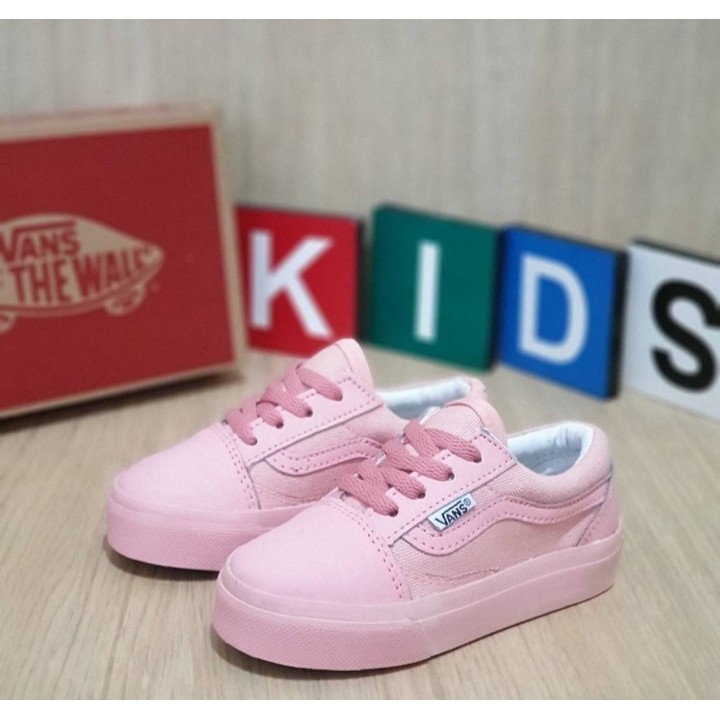 Vans low sale tops kids Pink