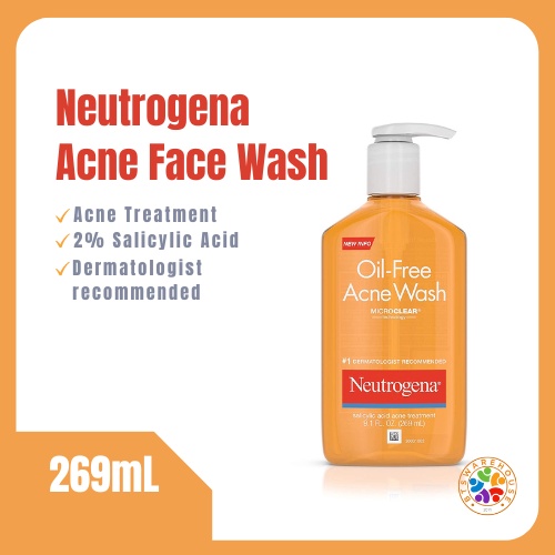 Neutrogena Oil-Free Salicylic Acid Acne Fighting Face Wash (Glycerin) 9.1  fl.oz/269ml