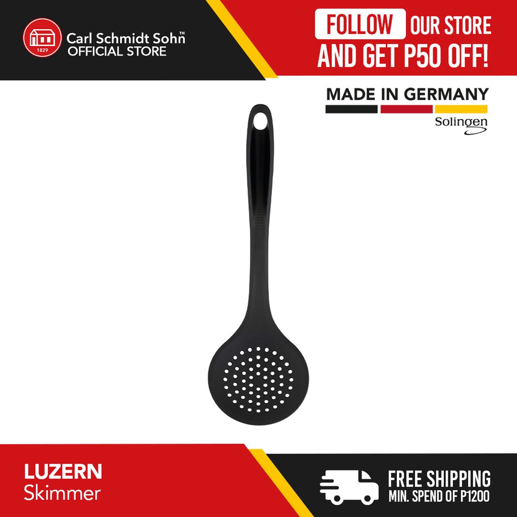 Carl Schmidt Sohn Skimmer Nylon with Hang Tag Made of Black Nylon, Dishwasher Safe, Luzern
