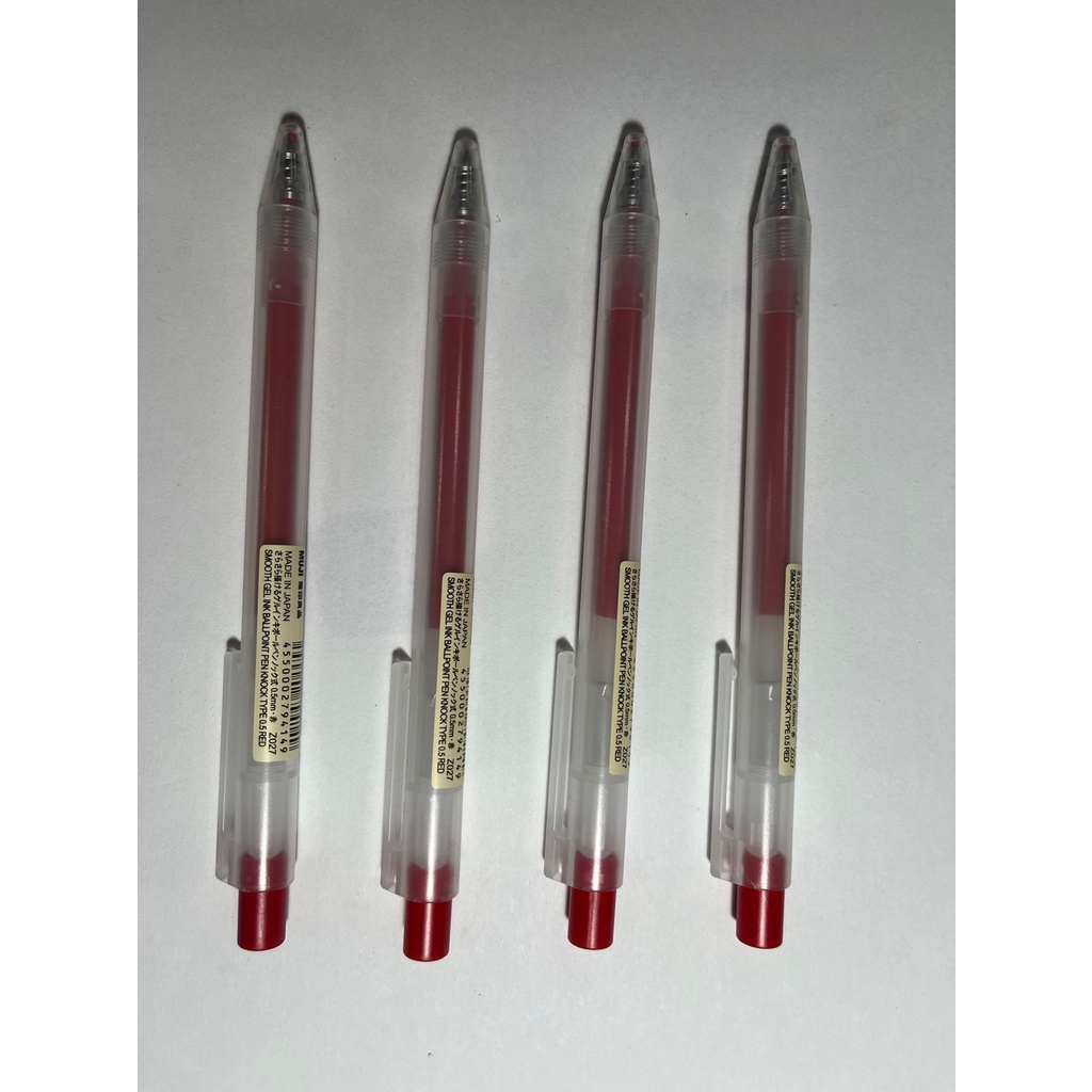 4 Pens/ 10 Refills Japan MUJl Stationery Press Pen 0.5mm/0.38mm Gel Pen