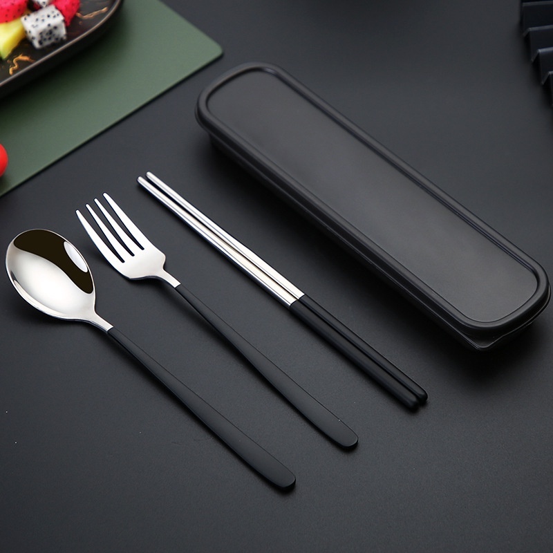 3 in 1 Chopsticks Spoon and Fork High Quality Portable Cutlery Set 304 ...