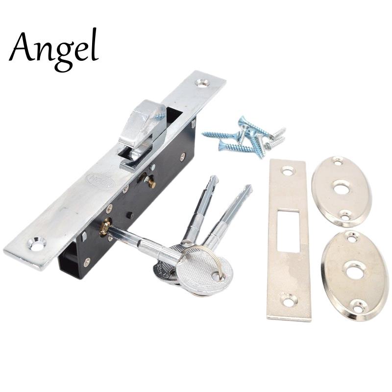 Iron Gate Frame Glass Door Hook Lock Sliding Door Key Mortise Lock