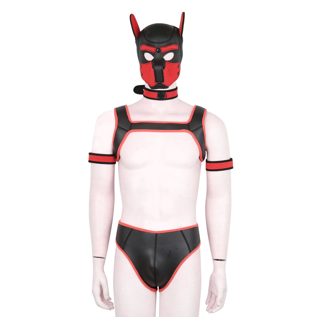 8 Colors Puppy Bdsm Bondage Dog Mask Hood Collar Armband Pants Slave  Cosplay Fetish SM Adult Games E | Shopee Philippines