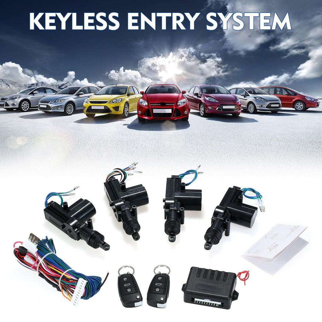 12V Universal Car Remote Central Kit Locking Keyless Entry System with ...