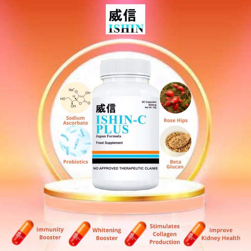 ISHIN C PLUS Japan Formula Food Supplement WHITENING with VITAMIN C ...