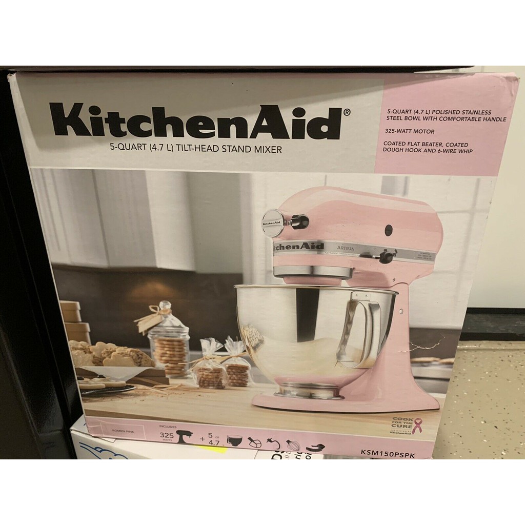 KitchenAid KSM150PSPK Artisan Series 5-Qt. Stand Mixer Pink Matte Dried Rose