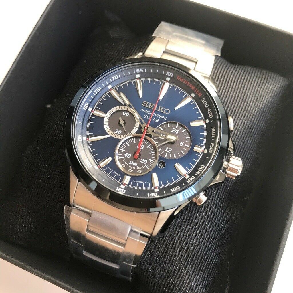 Seiko solar online tachymeter