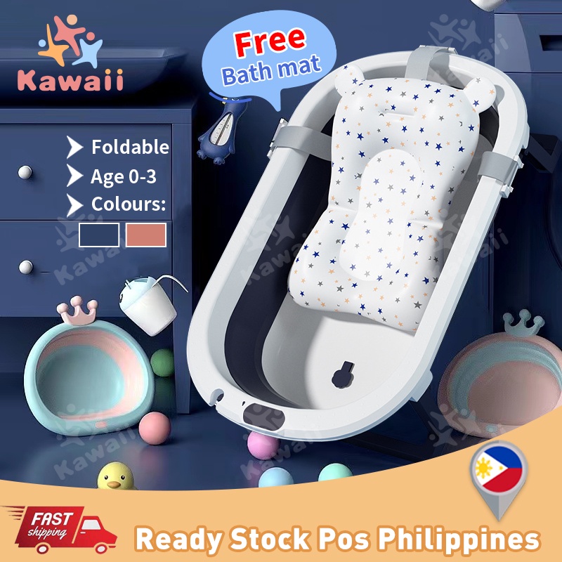 Baby Bath tub &Bath mat Baby Bath tub set Folding bath tub for baby Newborn Bathtub Supplies