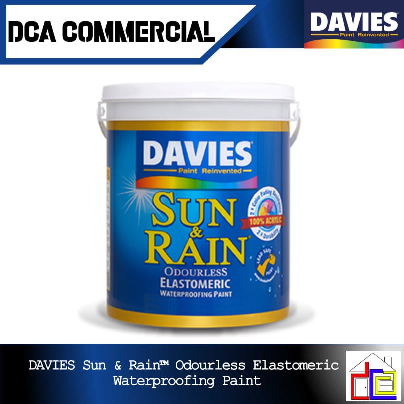 1 LITER DAVIES SUN AND RAIN Odorless Elastomeric Paint for Concrete
