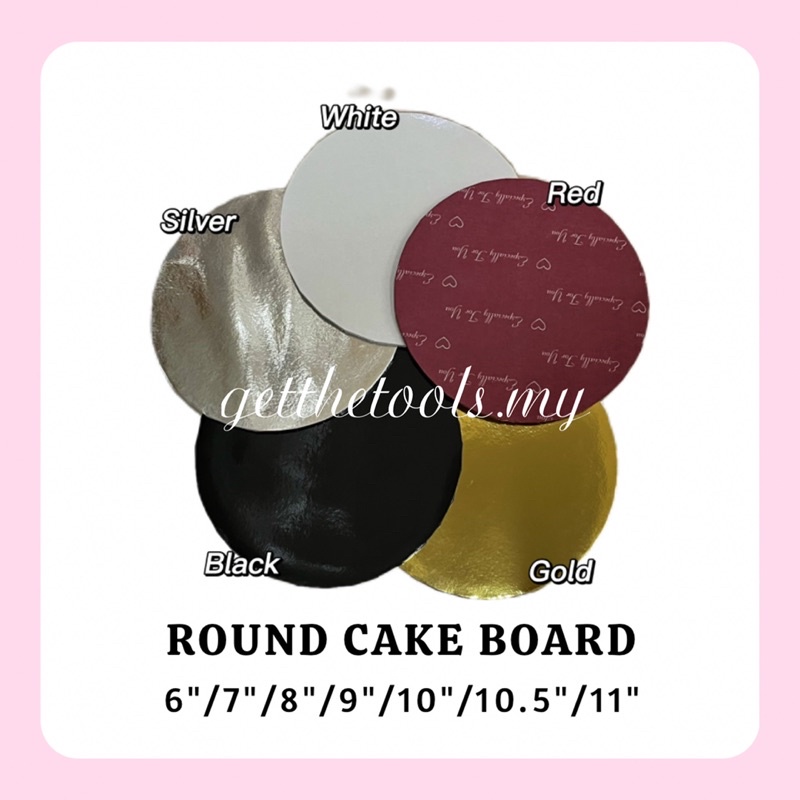 ROUND CAKE BOARD PAPAN KEK 6/7/8/9/10 INCH | Shopee Philippines