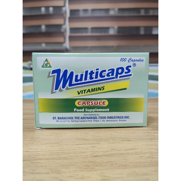 Multicaps Vitamins 100 capsule per box Shopee Philippines