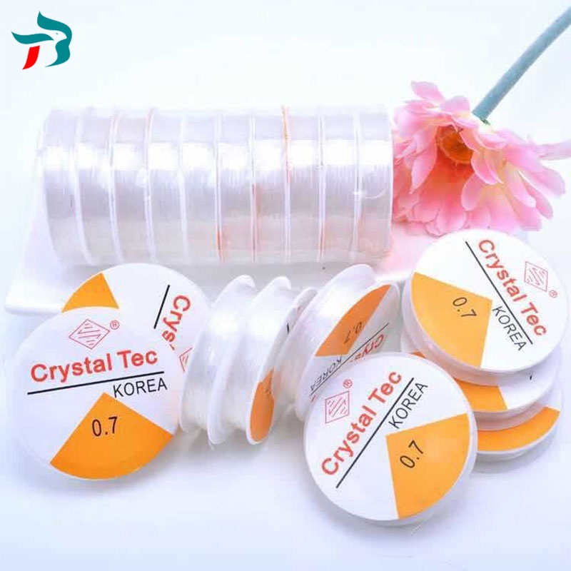 1 Roll Handmade Jewelry Rope Transparent Crystal Elastic Marbles Diy ...