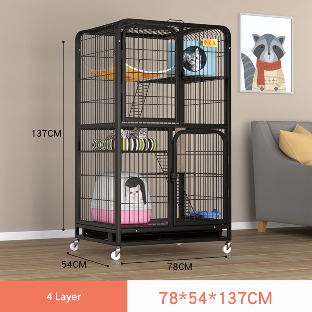 Cat Cage Easy Assemble Cage Pet 2/4 Layer House Pet Cage Shopee