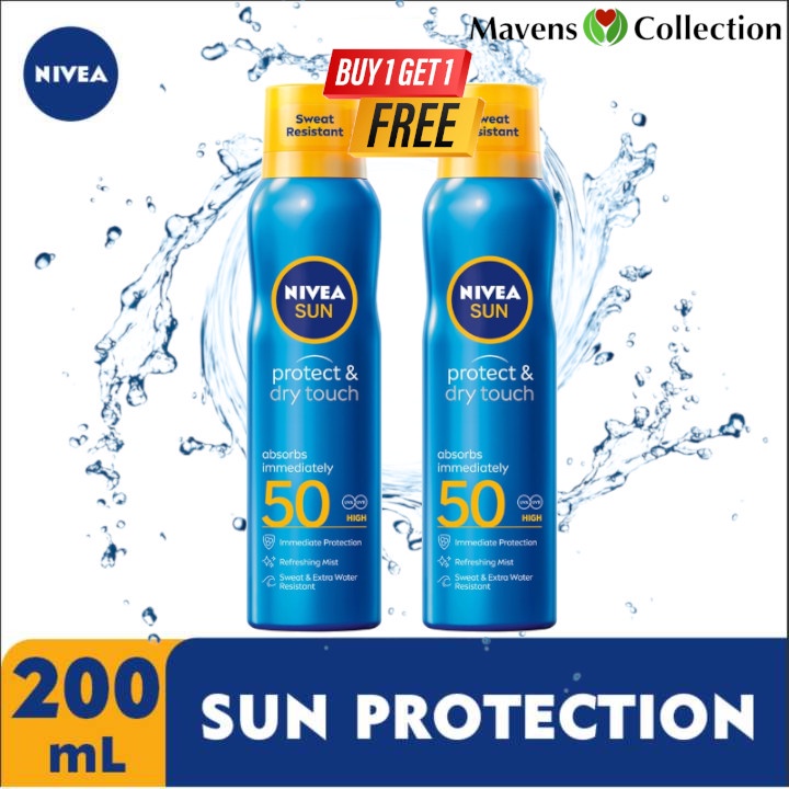 Nivea Sun 200ml Protect & Dry Touch Refreshing SPF50 UVAUVB Immediate