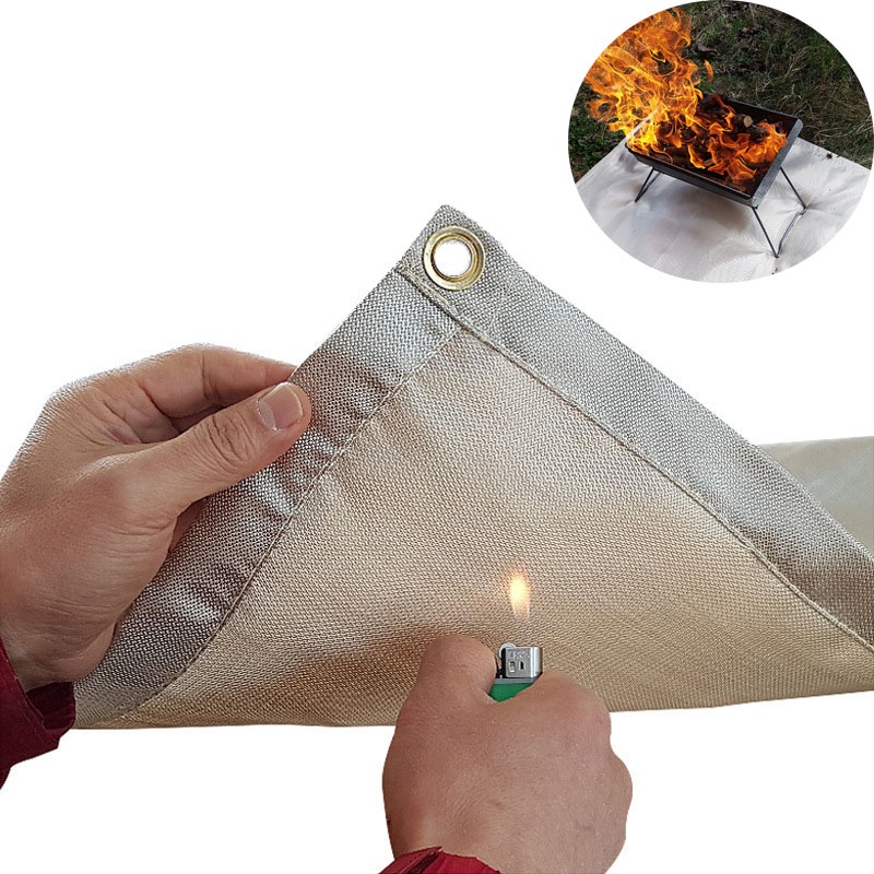 Barbecue Fire Mat Camping Fireproof Cloth Picnic BBQ Heat Insulation ...