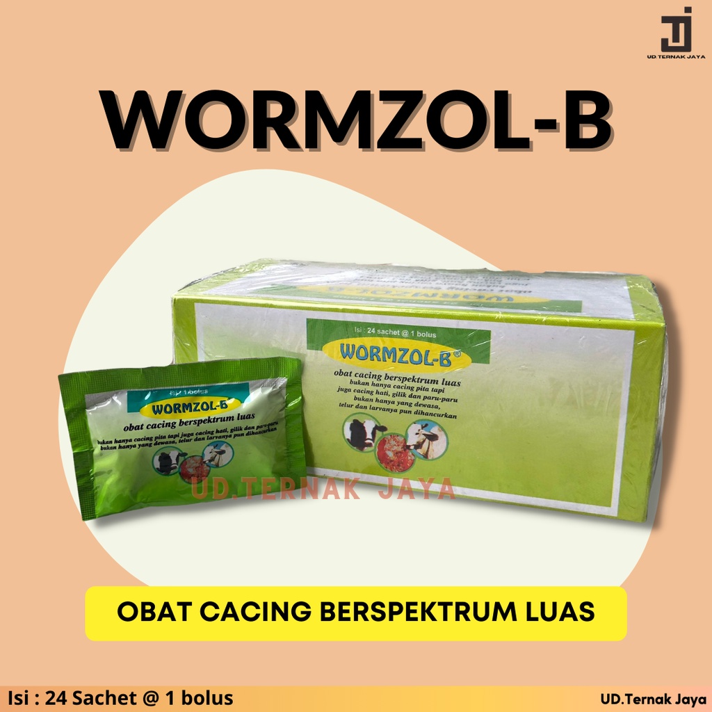 Wormzol-b 1 Box Contents 24 Sachets @ 1 Bolus Packaging Worm Bolus For ...