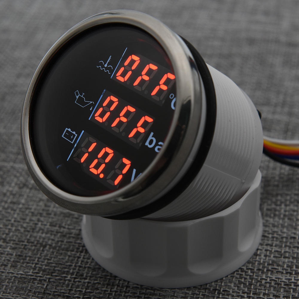 3 In 1 Digital Gauge Water Temperature Bar Oil Pressure Gauge With