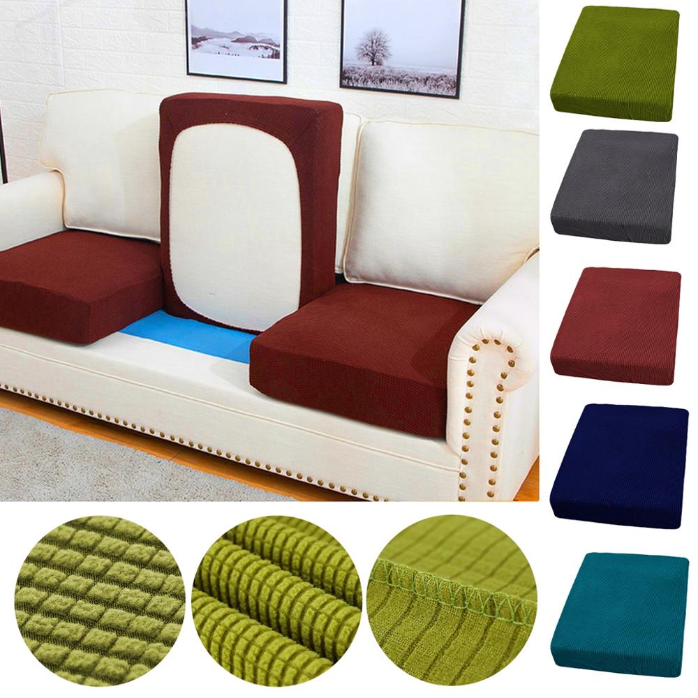 sofa back cover1 2 3 Seater Sofa Seat Cover Plain Elastic Sofa cushion ...