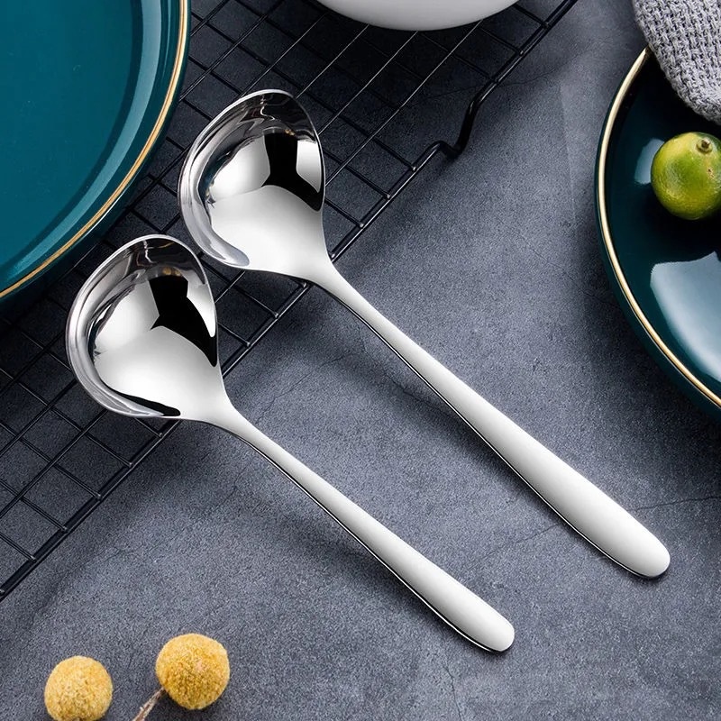 Stainless Steel Soup Ladle Long Handled Spoon Cutlery Tablespoon Soup Spoon Shopee Philippines