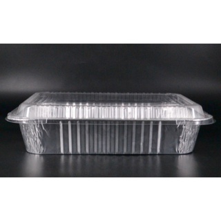 10Pcs Aluminium Foil Baking Trays with Lids 3500ml Gold Aluminum