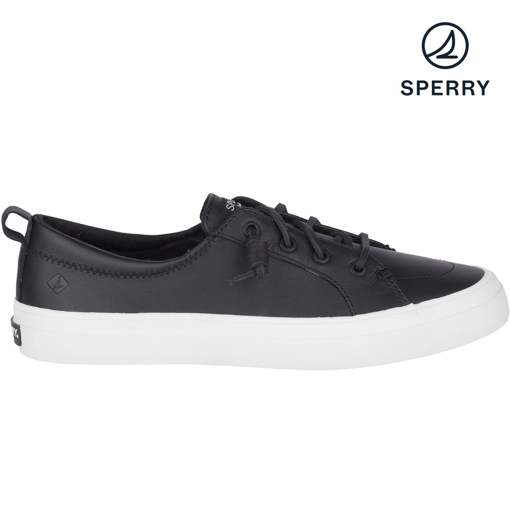 Womens black deals sperry shoes