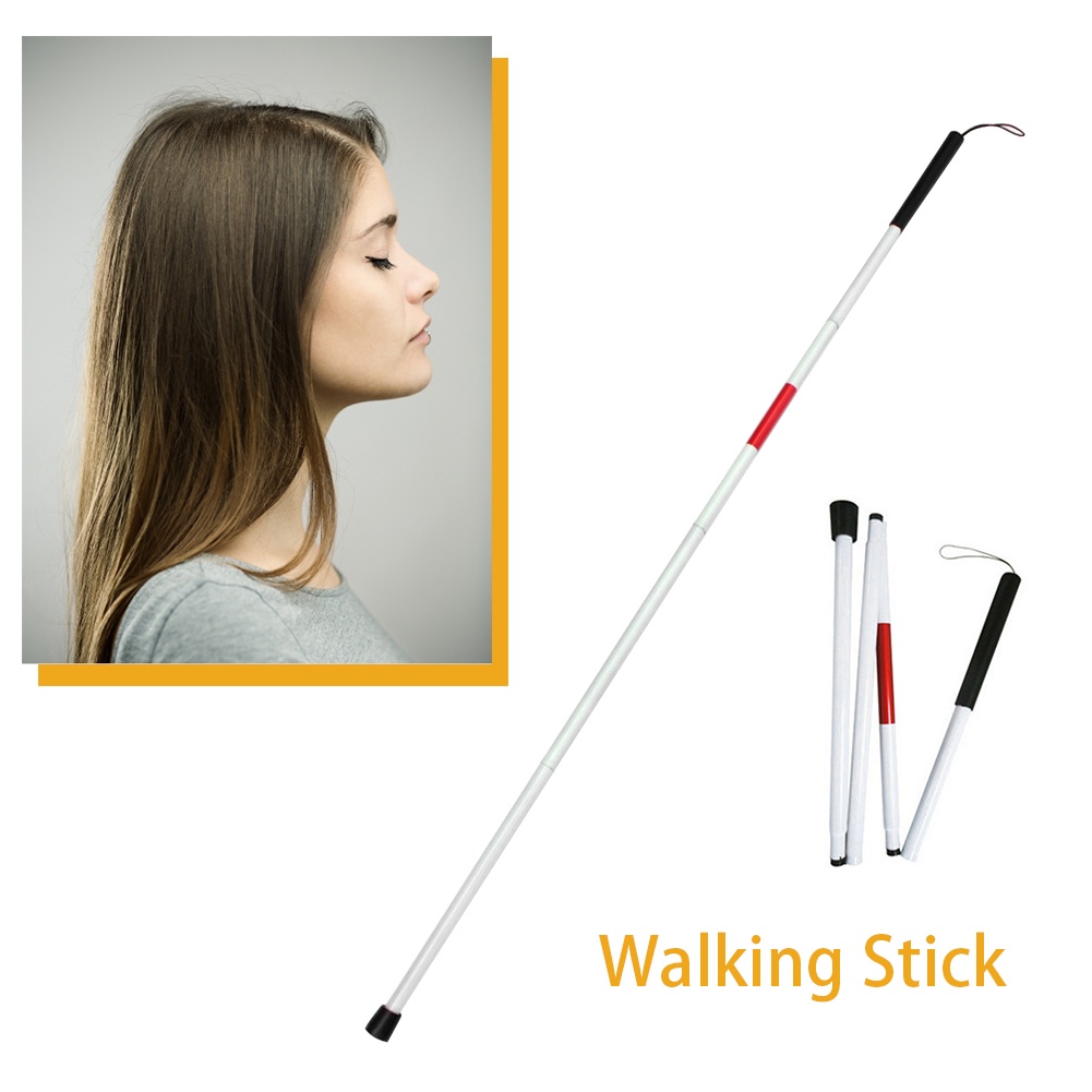 Folding Blind Guide Stick Visually Impaired Crutch Cane Blind Walking
