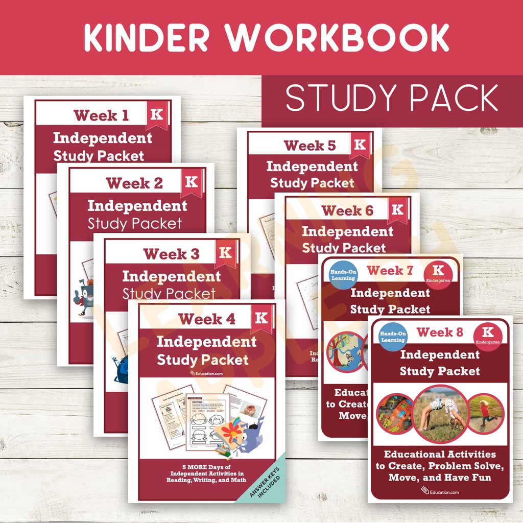 Kindergarten Weekly Study Pack Reviewer Workbook | Shopee Philippines