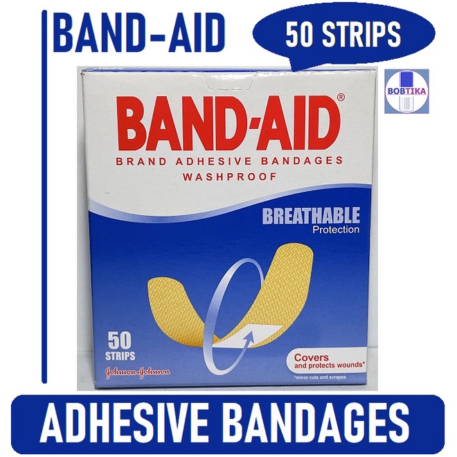 Band Aid Adhesive Bandages Washproof 50s Shopee Philippines