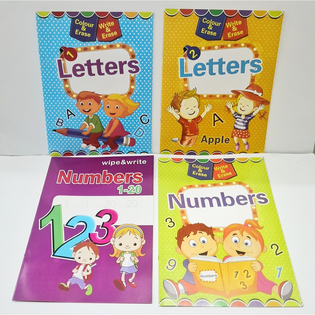 #E116 WRITE AND ERASE LETTERS AND NUMBERS ACTIVITY BOOK | Shopee ...