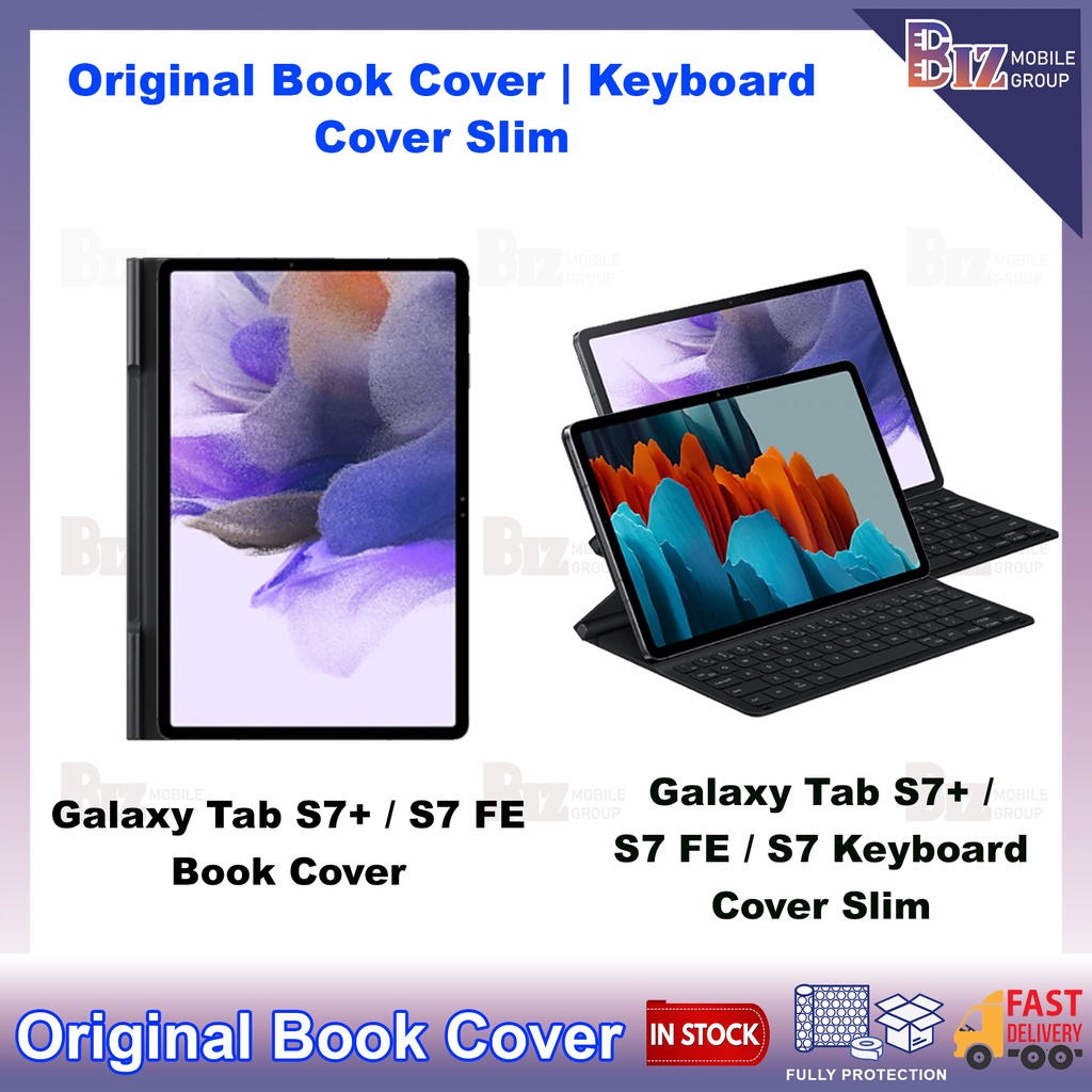 Samsung Tab S7 FE / Tab S7+ Book Cover Tab S7 Keyboard Cover Slim Tab