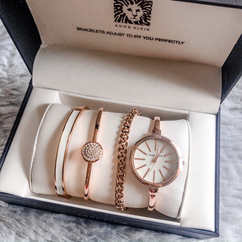 Anne Klein Rose Gold Watch Bracelet Set Shopee Philippines