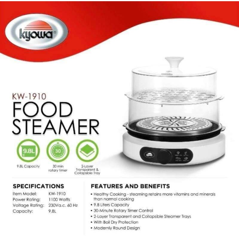 Kyowa Food Steamer KW1910 Healthy cooking Shopee Philippines
