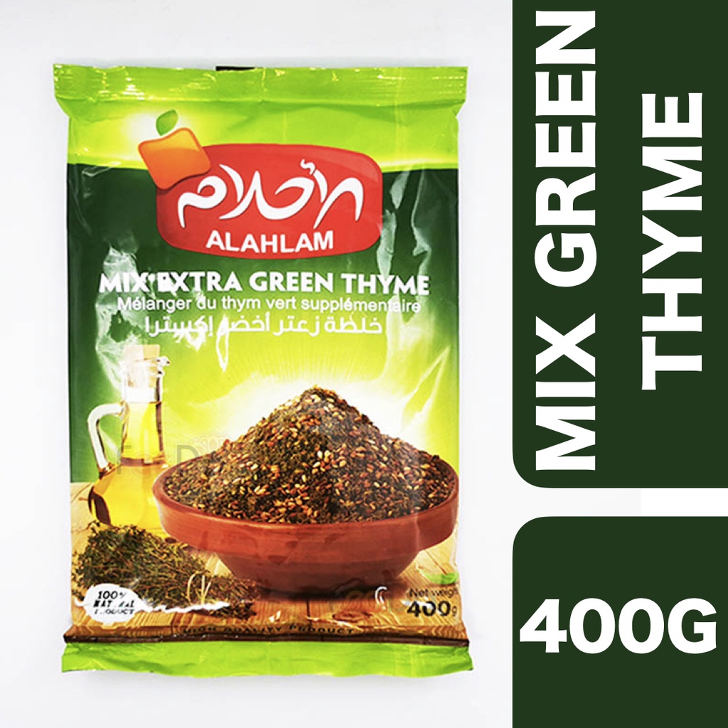 Al Ahlam Mix Extra Green Zaatar Thyme 400g ++ Basil 400g. Shopee