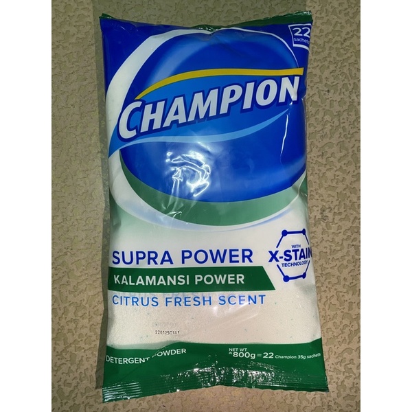 Champion Detergent Powder with Supra Powder, 800g Shopee Philippines