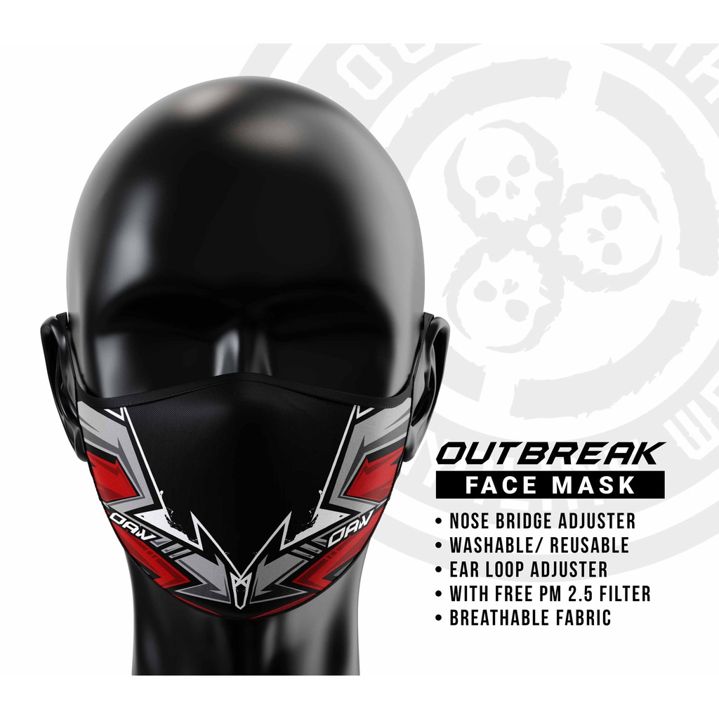 Outbreak Face Mask: Striker | Shopee Philippines