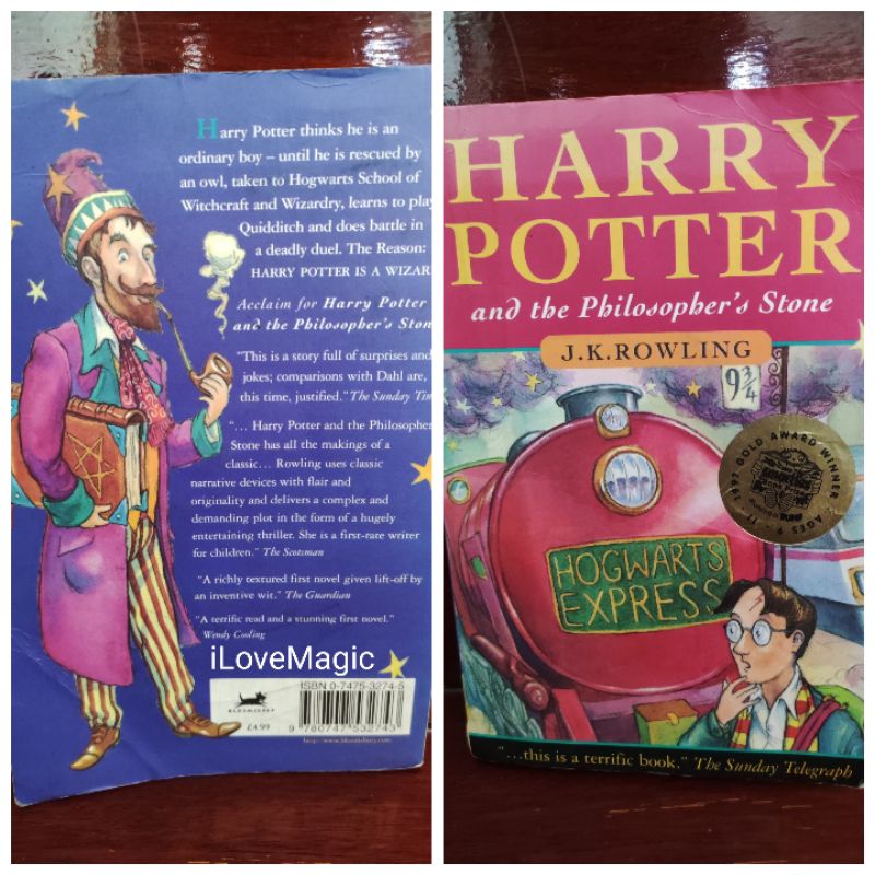 Harry Potter and the Philosopher's Stone Harry Potter Vol.1 Old Cover ...