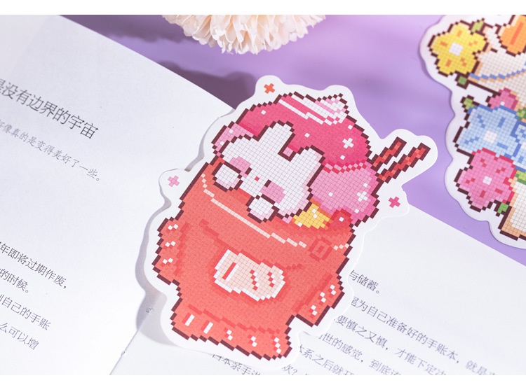 30Sheets Xiaoqi Daily Press Series Pixel Notes Cartoon Cute Handbook ...