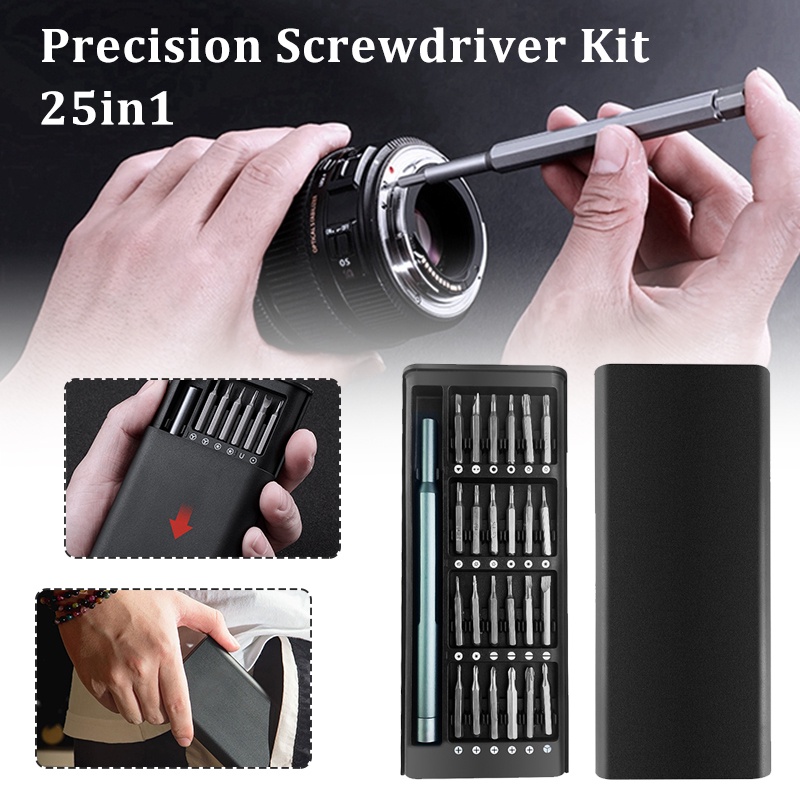 25 in 1 Precision Screwdriver Kit Magnetic Driver Bits Set Repair Tool ...