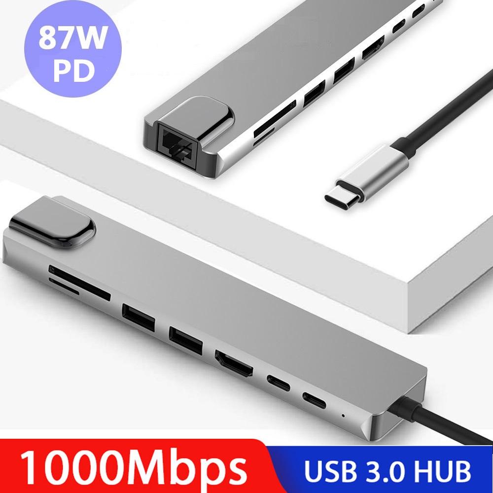 Fsu Usb C In Hub Thunderbolt K Type C To Hdmi Usb Pd Rj Tf