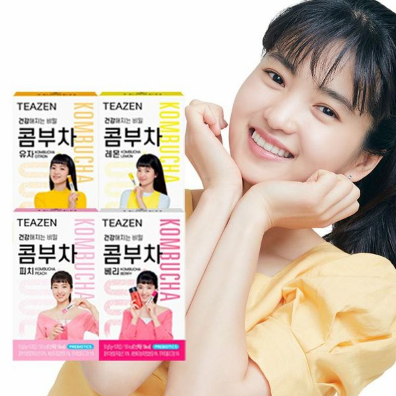 TEAZEN Kombucha Probiotics Tea (Lemon/Peach/Berry/Citron/Grapefruit 5g