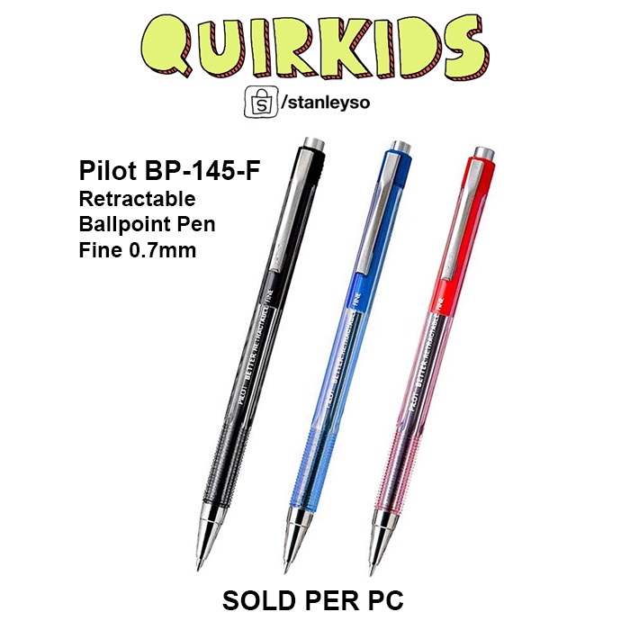 Pilot BP145F Better Retractable Ballpoint Pen Fine Shopee Philippines