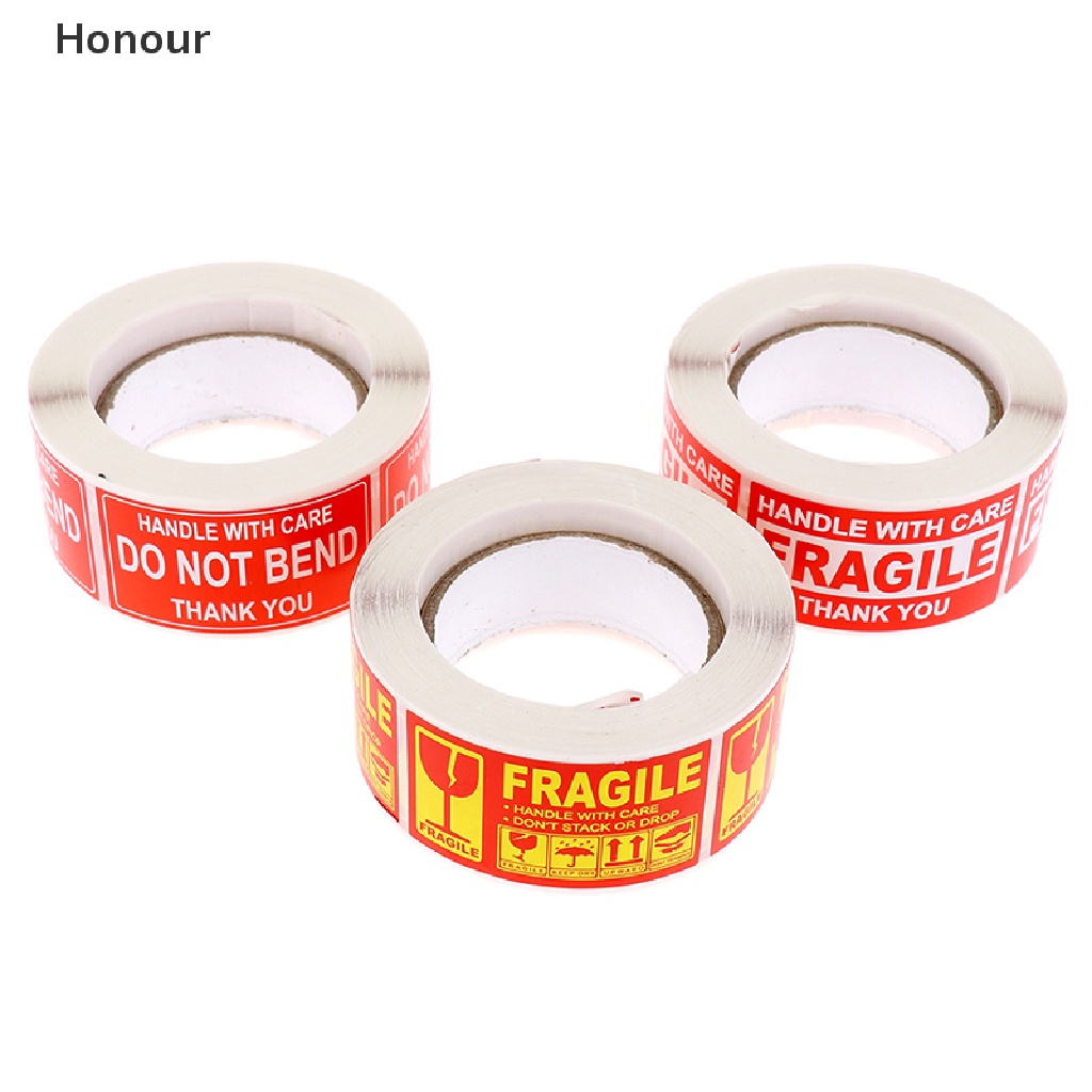 [Honour] 250pcs/Roll Fragile Stickers Handle with Care Thank You ...
