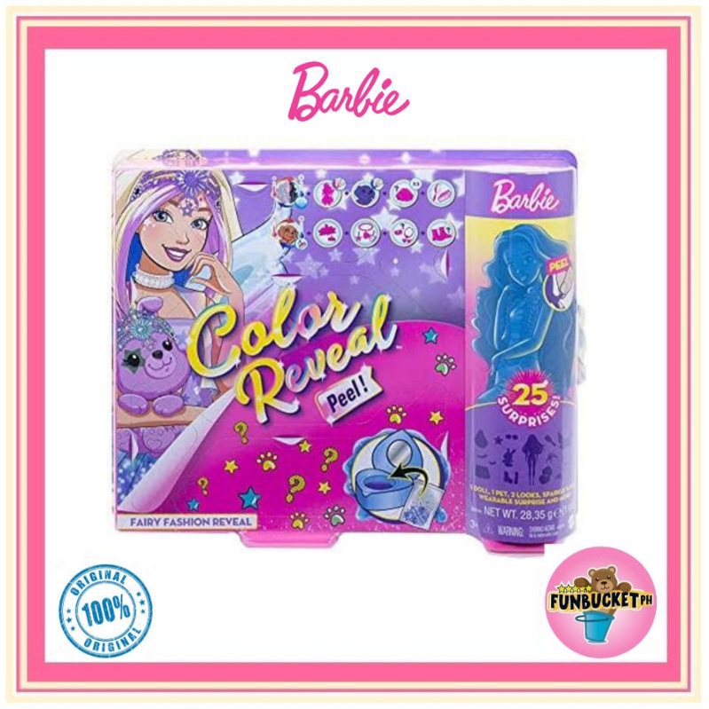 ORIGINAL!!! Barbie Color Reveal Peel Fairy Fashion Reveal Doll | Shopee ...