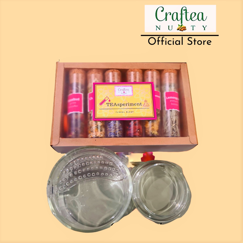 Craftea NUTTY Dried Tea Flower with Infuser Set Teasperiment Kit ...