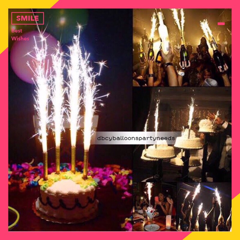 6pcs sparkling candle fountain cake candle birthday wedding partyneeds