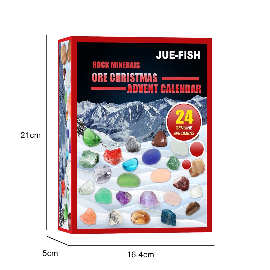 Christmas Advent Festival Rock Series Countdown Calendar Mineral Fossil ...