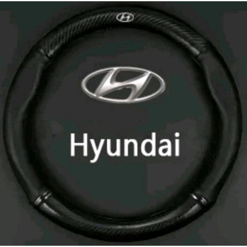 HYUNDAI Carbon Fiber Leather Steering Wheel Cover 38 cm Shopee