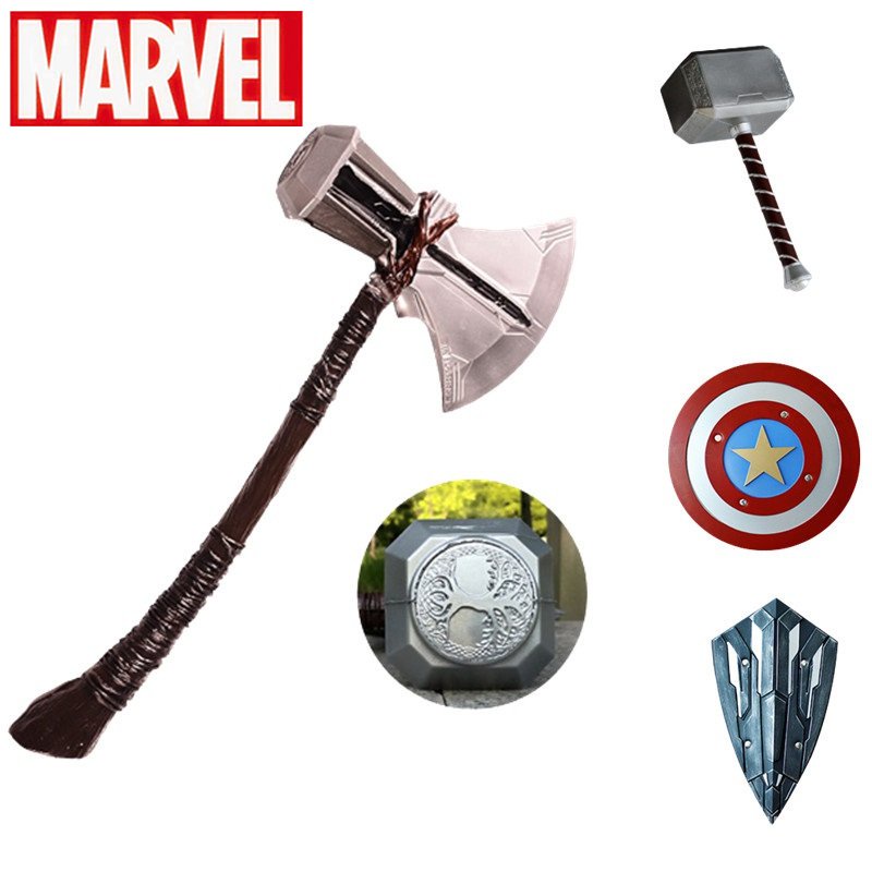 Marvel Anime Figure Hatchet Hammer Axe Captain America Shield Cosplay ...